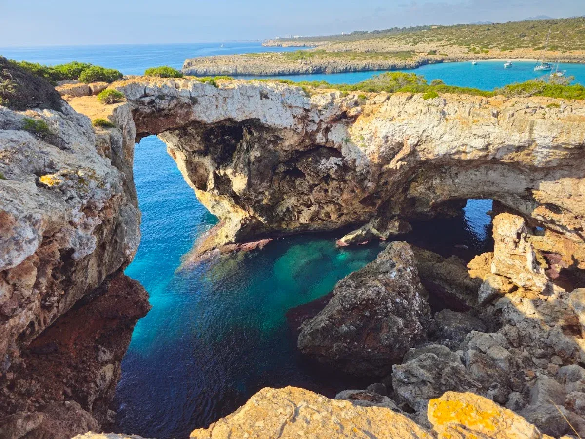Natural bridge at Es Calo Blanc