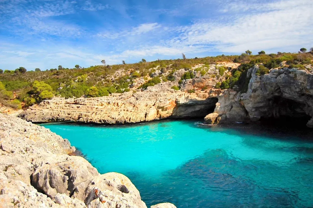 Impressive rock formations over the sea